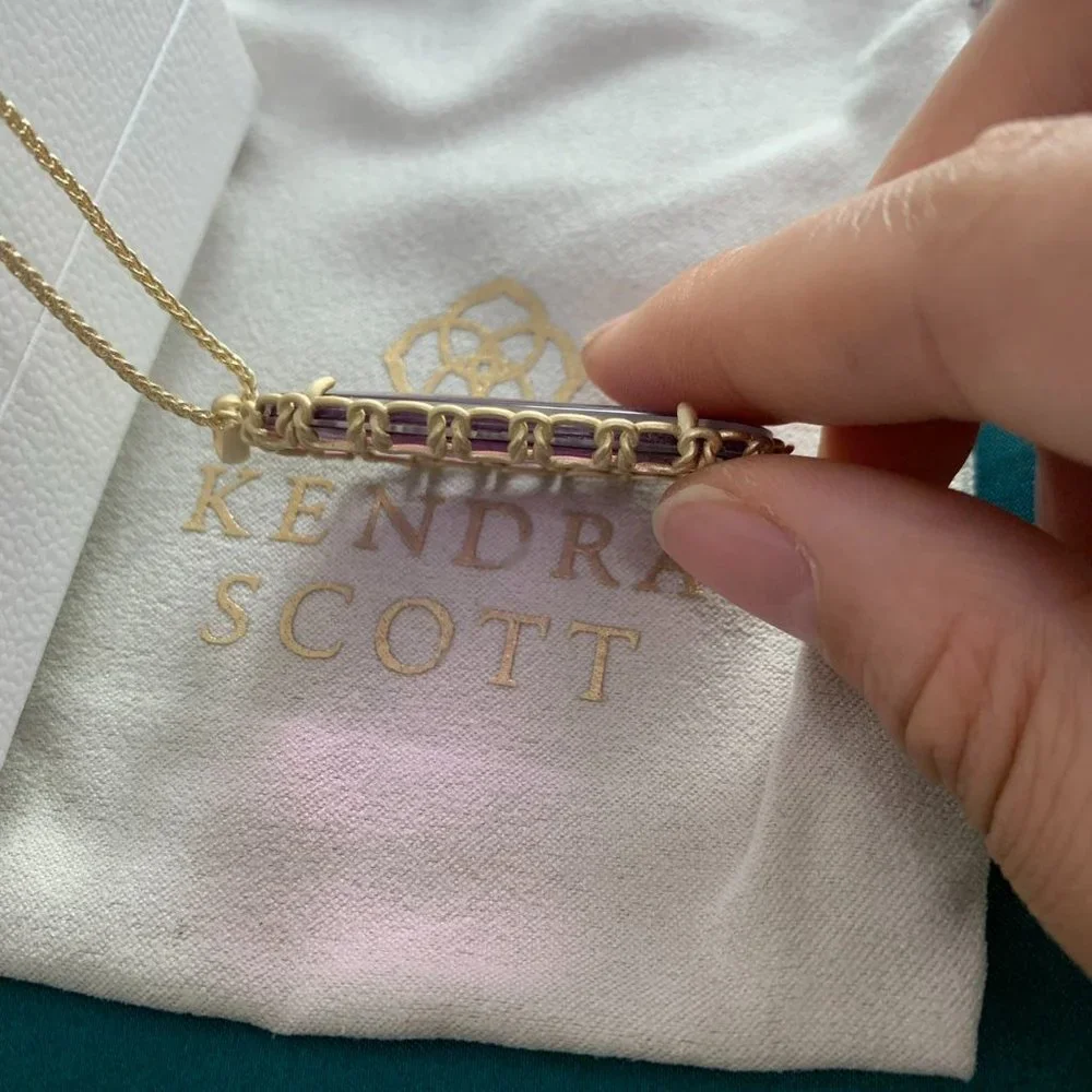 Kendra Scott Reid series colorful crystal necklace sweater chain - Picture 10 of 16